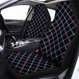 Black Blue And Pink Tartan Pattern Print Universal Fit Car Seat Covers 102422