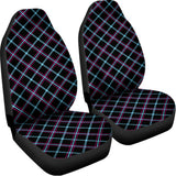 Black Blue And Pink Tartan Pattern Print Universal Fit Car Seat Covers 102422