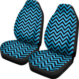Black Blue And Purple Chevron Print Universal Fit Car Seat Covers 102422