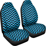 Black Blue And Purple Chevron Print Universal Fit Car Seat Covers 102422