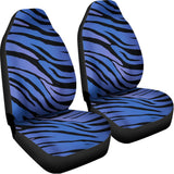 Black Blue Zebra Pattern Print Universal Fit Car Seat Covers 102422
