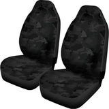 Black Camouflage Print Universal Fit Car Seat Covers 102422