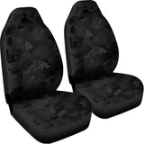 Black Camouflage Print Universal Fit Car Seat Covers 102422