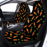 Black Carrot Pattern Print Universal Fit Car Seat Covers 102422