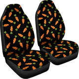 Black Carrot Pattern Print Universal Fit Car Seat Covers 102422