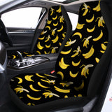 Black Cartoon Banana Pattern Print Universal Fit Car Seat Covers 102422