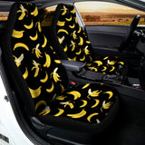 Black Cartoon Banana Pattern Print Universal Fit Car Seat Covers 102422