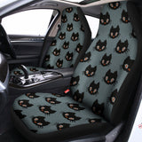 Black Cat Knitted Pattern Print Universal Fit Car Seat Covers 102422