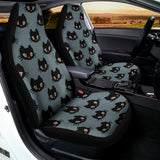 Black Cat Knitted Pattern Print Universal Fit Car Seat Covers 102422