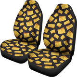Black Cheese And Holes Pattern Print Universal Fit Car Seat Covers 102422