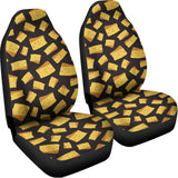 Black Cheese And Holes Pattern Print Universal Fit Car Seat Covers 102422