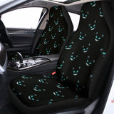 Black Cheshire Cat Pattern Print Universal Fit Car Seat Covers 102422