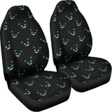 Black Cheshire Cat Pattern Print Universal Fit Car Seat Covers 102422