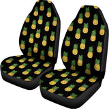 Black Cute Pineapple Pattern Print Universal Fit Car Seat Covers 102422