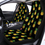 Black Cute Pineapple Pattern Print Universal Fit Car Seat Covers 102422