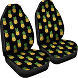 Black Cute Pineapple Pattern Print Universal Fit Car Seat Covers 102422