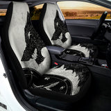 Black Demon Wolf Print Universal Fit Car Seat Covers 102422