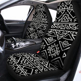 Black Ethnic Aztec Pattern Print Universal Fit Car Seat Covers 102422