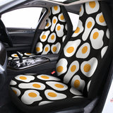 Black Fried Eggs Pattern Print Universal Fit Car Seat Covers 102422