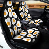 Black Fried Eggs Pattern Print Universal Fit Car Seat Covers 102422