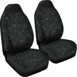Black (NOT Real) Glitter Print Universal Fit Car Seat Covers 102422