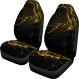 Black Gold Marble Print Universal Fit Car Seat Covers 102422