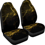 Black Gold Marble Print Universal Fit Car Seat Covers 102422