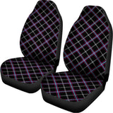 Black Grey Blue And Pink Tartan Print Universal Fit Car Seat Covers 102422