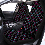 Black Grey Blue And Pink Tartan Print Universal Fit Car Seat Covers 102422