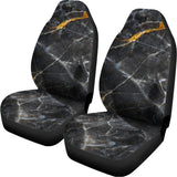 Black Grey Marble Print Universal Fit Car Seat Covers 102422