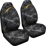 Black Grey Marble Print Universal Fit Car Seat Covers 102422