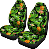 Black Hawaiian Pineapple Pattern Print Universal Fit Car Seat Covers 102422