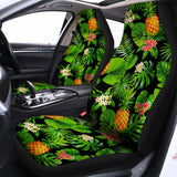 Black Hawaiian Pineapple Pattern Print Universal Fit Car Seat Covers 102422