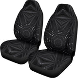 Black Kaleidoscope Print Universal Fit Car Seat Covers 102422
