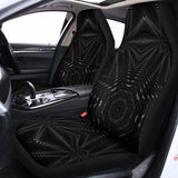 Black Kaleidoscope Print Universal Fit Car Seat Covers 102422