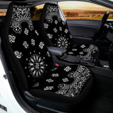 Black Paisley Bandana Print Universal Fit Car Seat Covers 102422