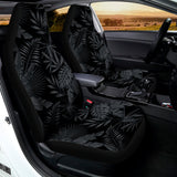Black Palm Leaf Aloha Pattern Print Universal Fit Car Seat Covers 102422