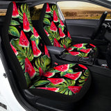 Black Palm Leaf Watermelon Pattern Print Universal Fit Car Seat Covers 102422