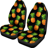 Black Pineapple Pattern Print Universal Fit Car Seat Covers 102422