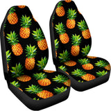 Black Pineapple Pattern Print Universal Fit Car Seat Covers 102422