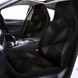 Black Polygonal Geometric Print Universal Fit Car Seat Covers 102422