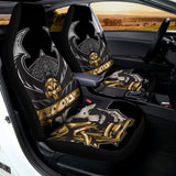 Black Samurai Skull Print Universal Fit Car Seat Covers 102422