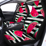 Black Striped Watermelon Pattern Print Universal Fit Car Seat Covers 102422