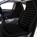 Black Tattersall Pattern Print Universal Fit Car Seat Covers 102422