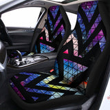 Black Triangle Galaxy Space Print Universal Fit Car Seat Covers 102422