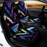 Black Triangle Galaxy Space Print Universal Fit Car Seat Covers 102422