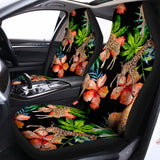 Black Tropical Giraffe Pattern Print Universal Fit Car Seat Covers 102422