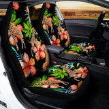 Black Tropical Giraffe Pattern Print Universal Fit Car Seat Covers 102422