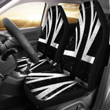Black Union Jack British Flag Print Universal Fit Car Seat Covers 102422