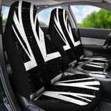 Black Union Jack British Flag Print Universal Fit Car Seat Covers 102422
